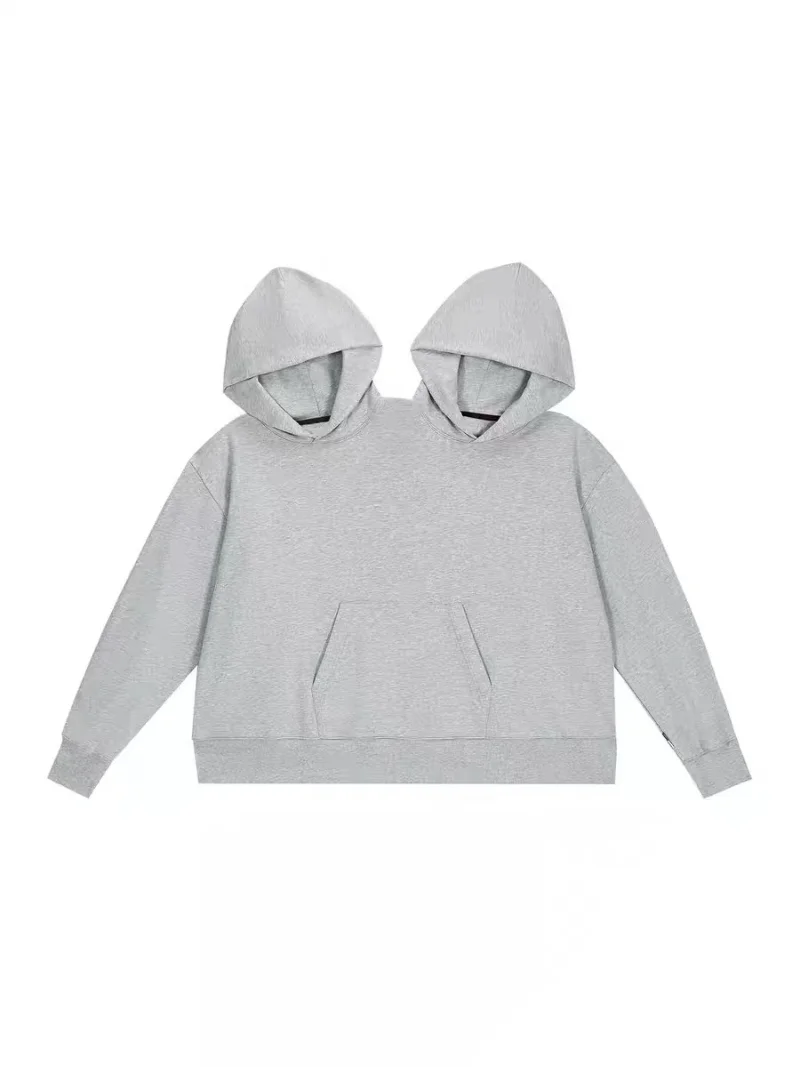 

Grey Hooded Onesie Sweatshirt - Intimate and Romantic Pajamas for Couple Watching Drama at Home -Trendy Outfit for Men and Women