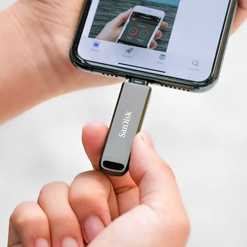 SanDisk USB Flash Drive iXpand OTG Lightning USB 3.0 Stick 256GB 128GB 64GB Pen Drive MFi For iPhone & iPad and USB U Disk OTG - 2