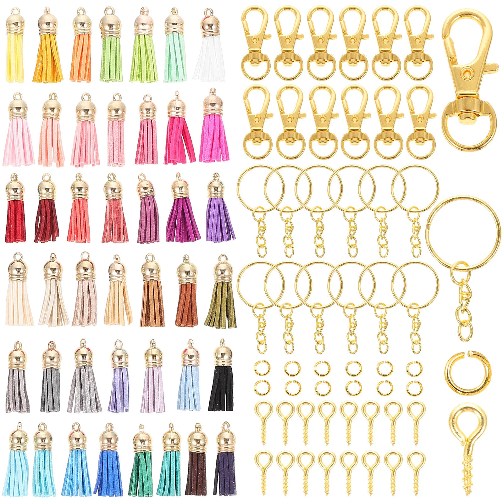 1Set Clip Keychain Tassel Pendants DIY Materials Fine Workmanship Beautiful DIY Keychain Tassels Tassel Pendants