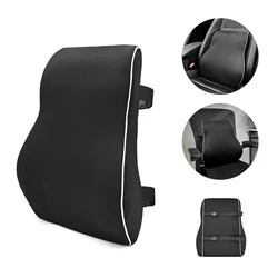 1pc Non-Slip Lumbar Support Pillow Memory Foam Relieve Back Pain Car Seat Waist Cushion Soft Comfortable For Office Home Car