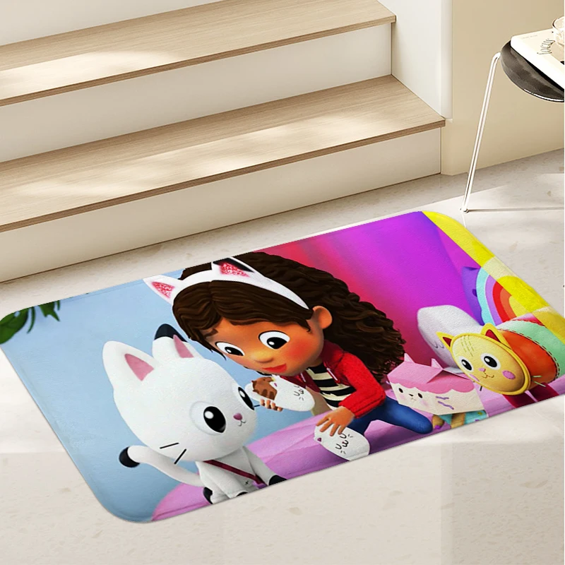 Children's Bedroom Carpet G-Gabbys Dollhouses Living Room Kitchen Treadmill Rug Non Slip Kids Bedroom Foot Mat Entrance Doormat