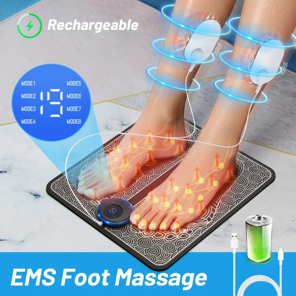 

Electric EMS Foot Massager Pad Foldable Massage Mat Muscle Stimulation Relief Pain Relax Feet,Suppoer Dropshipping Pain Masaje