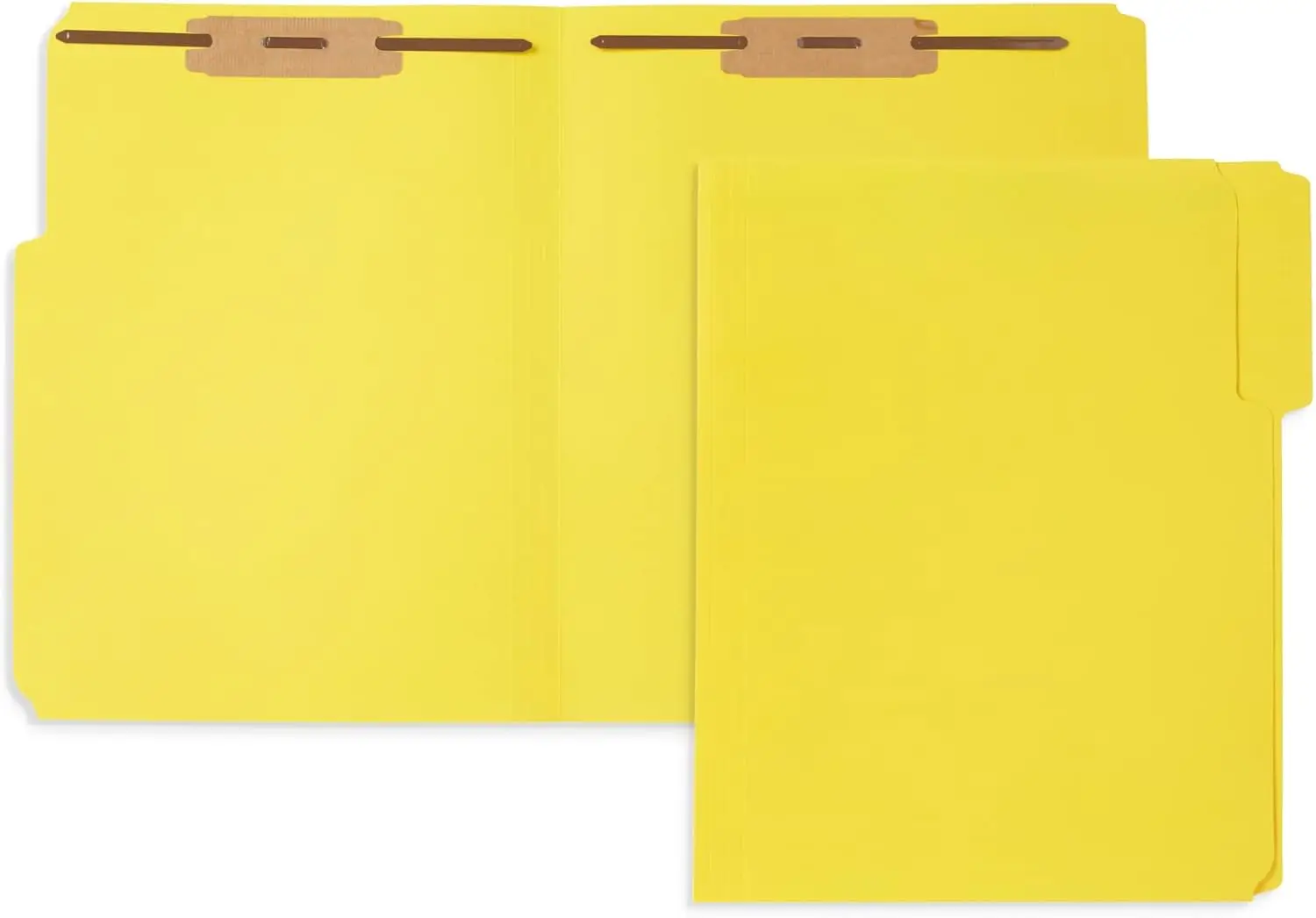 

50 желтых папок-скоросшивателей с усиленными язычками 1/3 Cut и 2-зубчатым креплением для организации стандартных медицинских документов