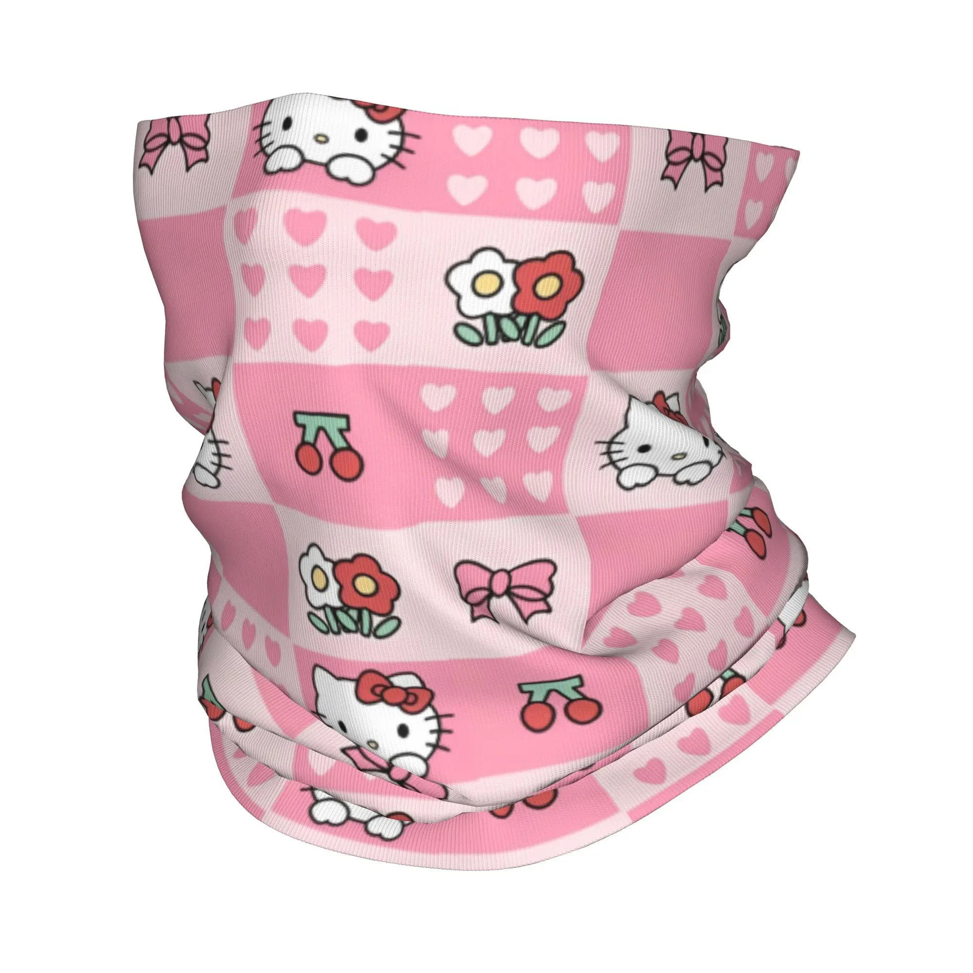 

Hello Kitty Bandana Neck Gaiter Printed Kawaii Cartoon Wrap Scarf Warm Face Mask Fishing for Men Women Adult Winter