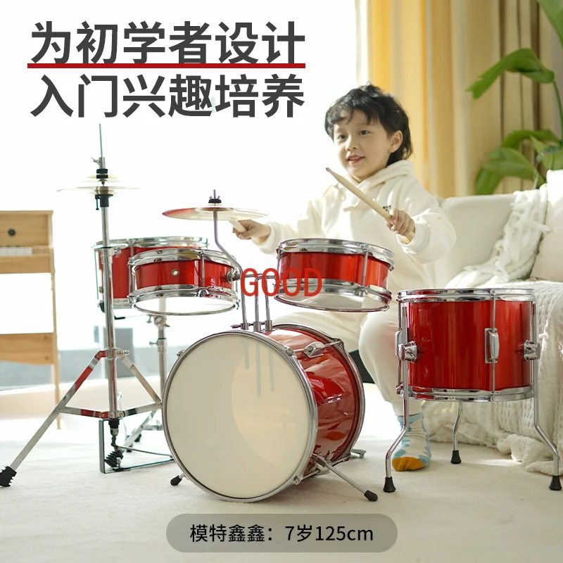 Drum Kit Kids Toys Beginner Boys Playing Drum Instruments
