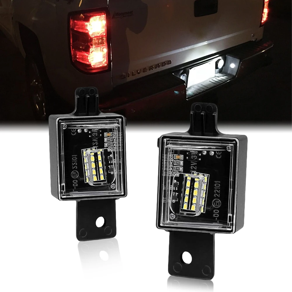 2X CANBUS No Error LED Car License Plate Light Number Lamp 6000K Bulb For Chevrolet Silverado 1500 GMC Sierra 1500 2014-2018