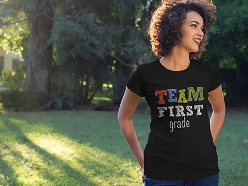 Team First Grade Teacher Appreciation for 1st School Back To Women's short sleeve t shirt