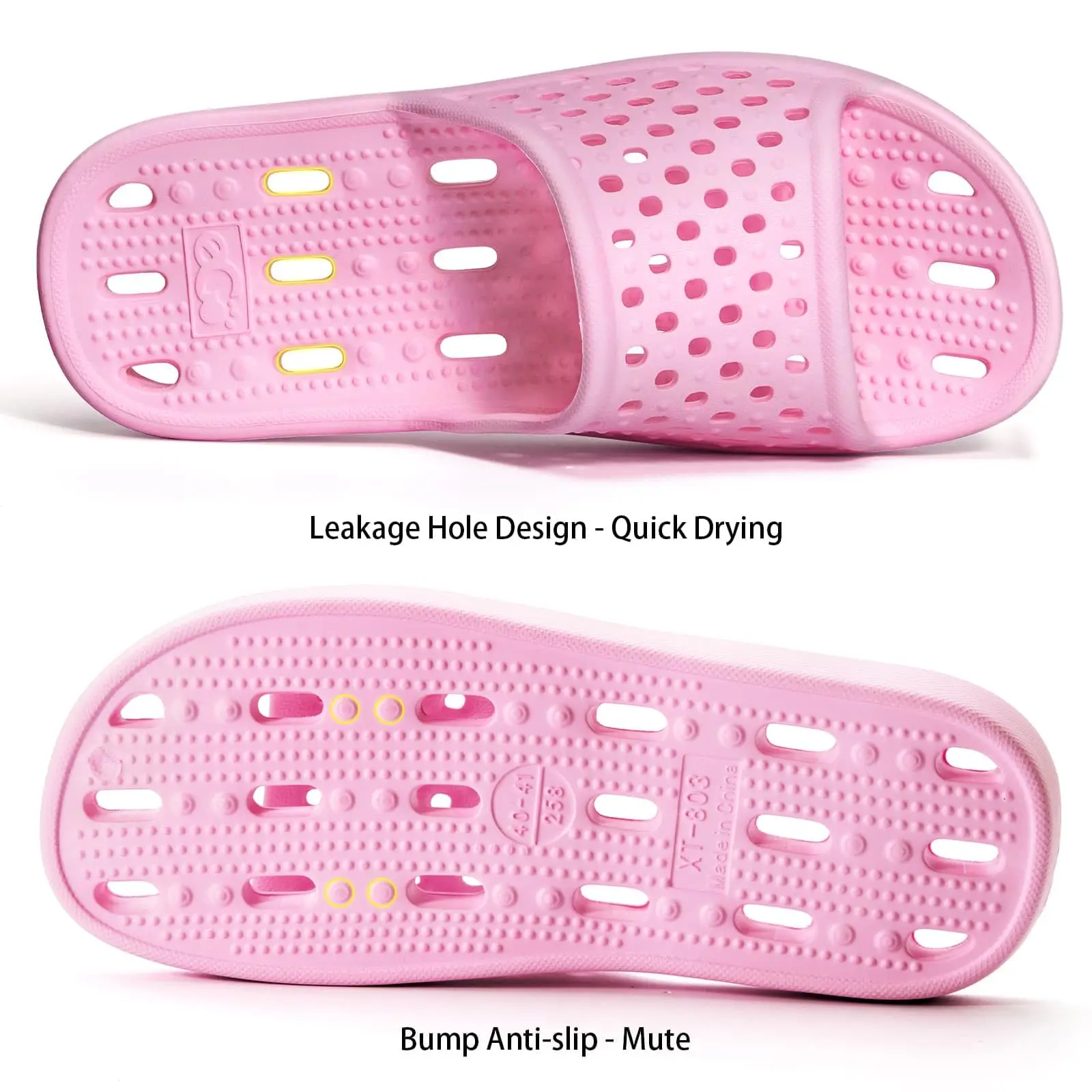 2024 New Shower Shoes For Women Home Slippers Non-Slip Comfortable House Slippers Men Bathroom Slippers Summer Flat Ladies Shoes