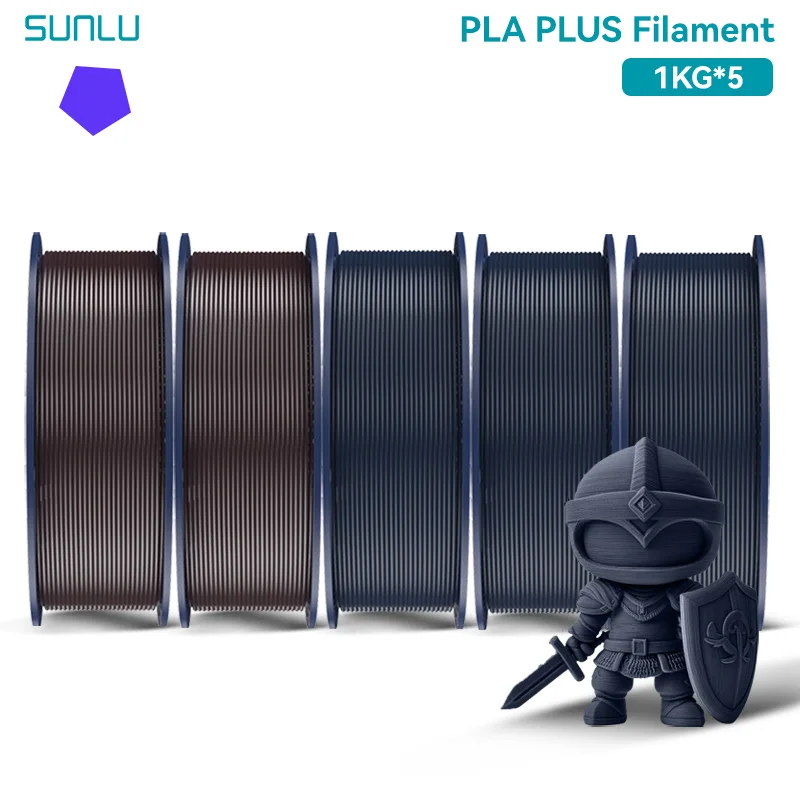 SUNLU 5KG PLAPLUS Filament 1.75MM Neatly Arranged No Knots No Bubble Eco-Friendly Non-Toxic Odorless Bright Color Good Toughness