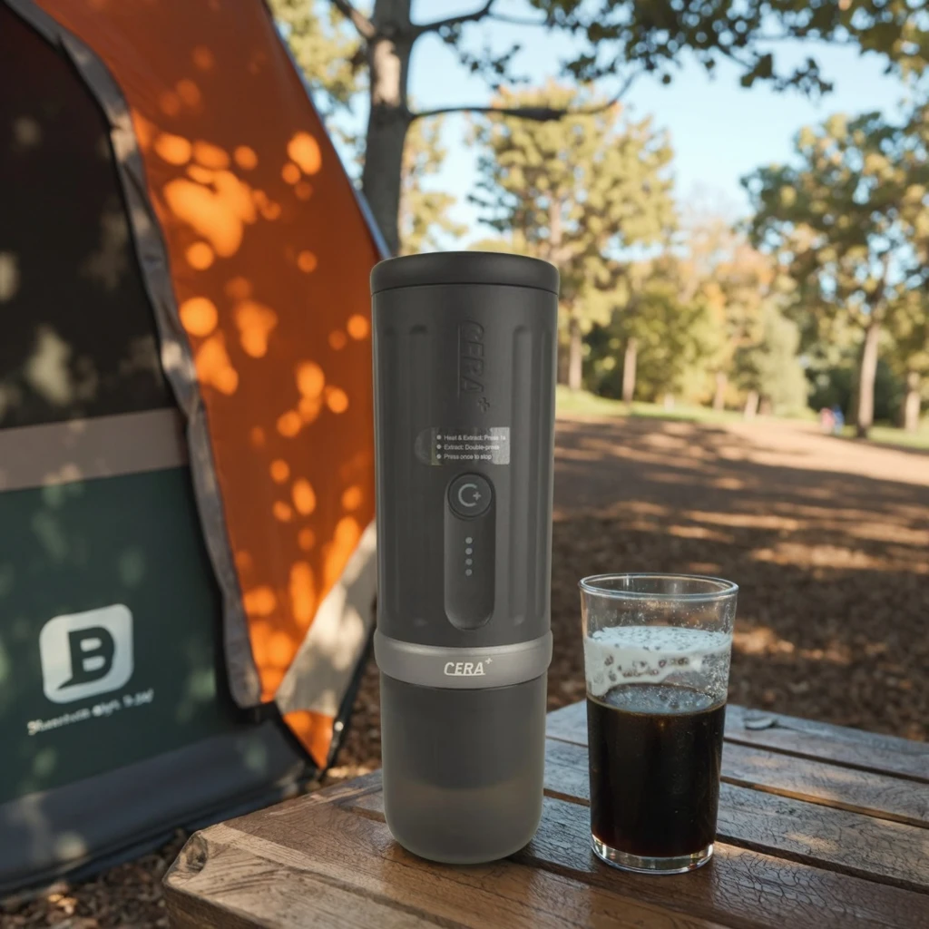 Cafetera Espresso de alta calidad 2 en 1, extracto frío y caliente, rica en aceite y cafetera portátil con aplicación CERA + para viajes