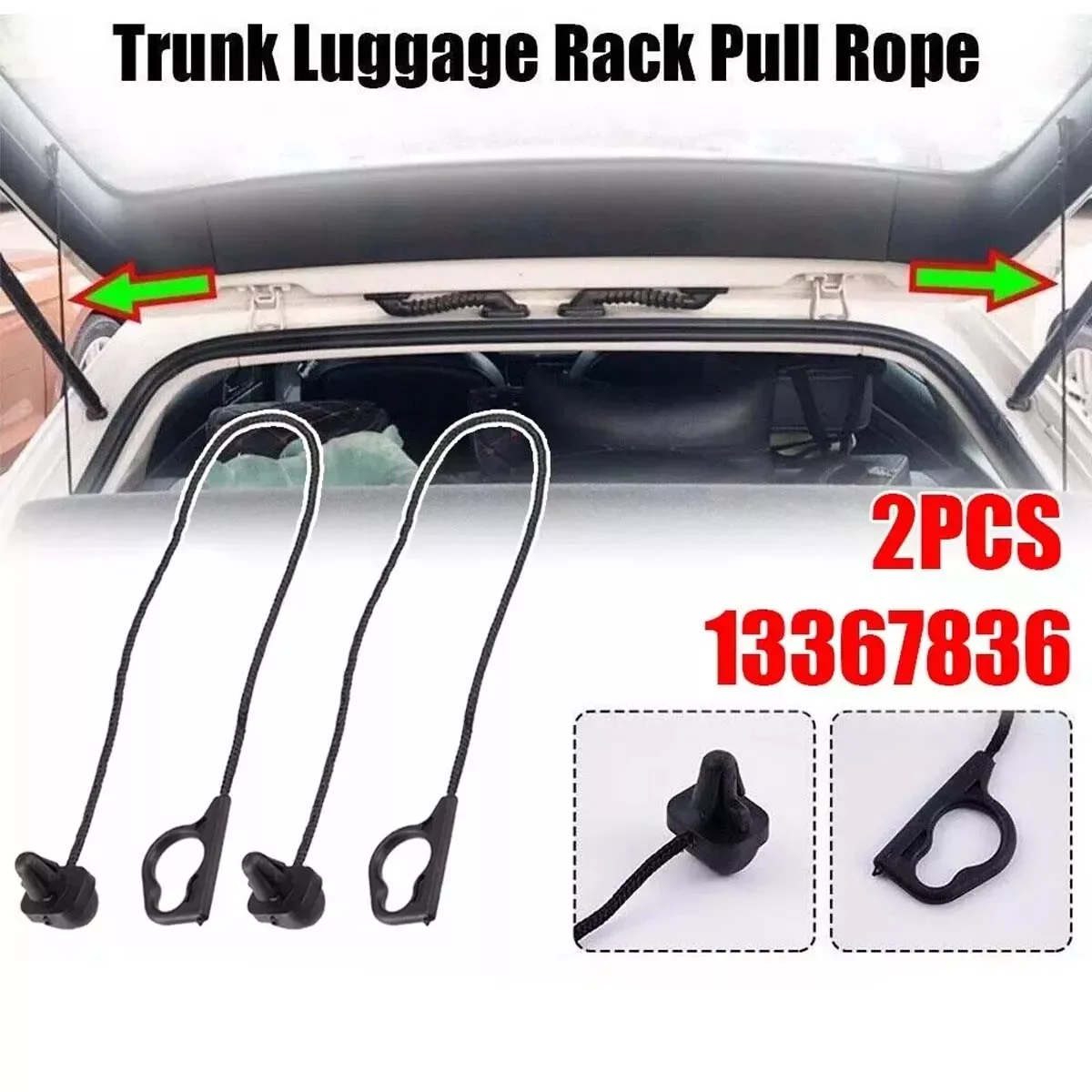 2xParcel Shelf String Cord Straps For Opel for Vauxhall Corsa D 5Door Hatchback 07-15 for Vauxhall Corsa E 5Door Hatchback 15-22