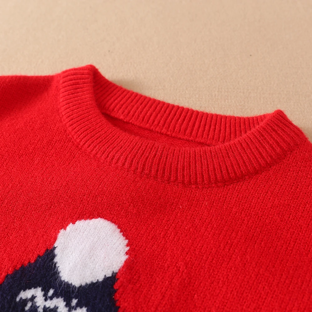 Baby Kids Sweater Knit Pullover Clothes Autumn Winter Soft Wool Clothing 2024 Christmas Sweatshirts Boys Girls Snowman Outfit