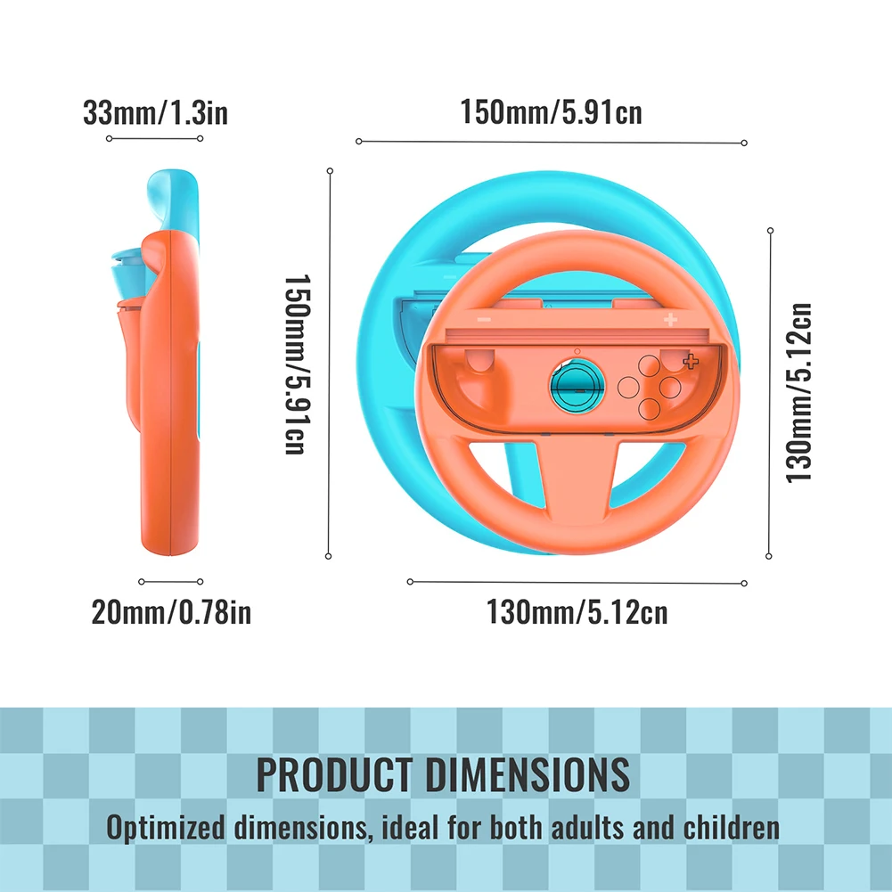4 قطعة عجلات توجيه السباق قابلة لإعادة الاستخدام الألعاب سباق عجلة القيادة مبتكرة غمبد مقبض القبضات لملحقات الألعاب NS2 #6