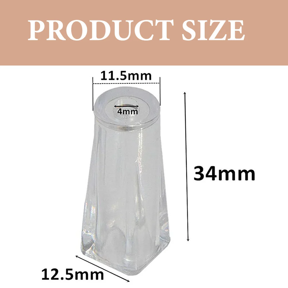 

12pcs Blind Wand Tip Handle Clear Plastic Replacement For Venetian Blinds Easy Install Repair Parts Accessory Curtain Rod