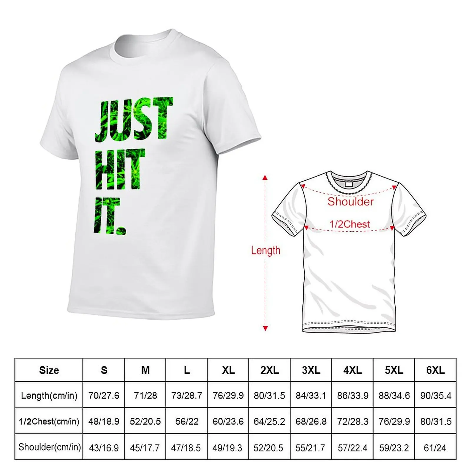 Weed Just Hit It T-Shirt Work Wear Breathable Tee