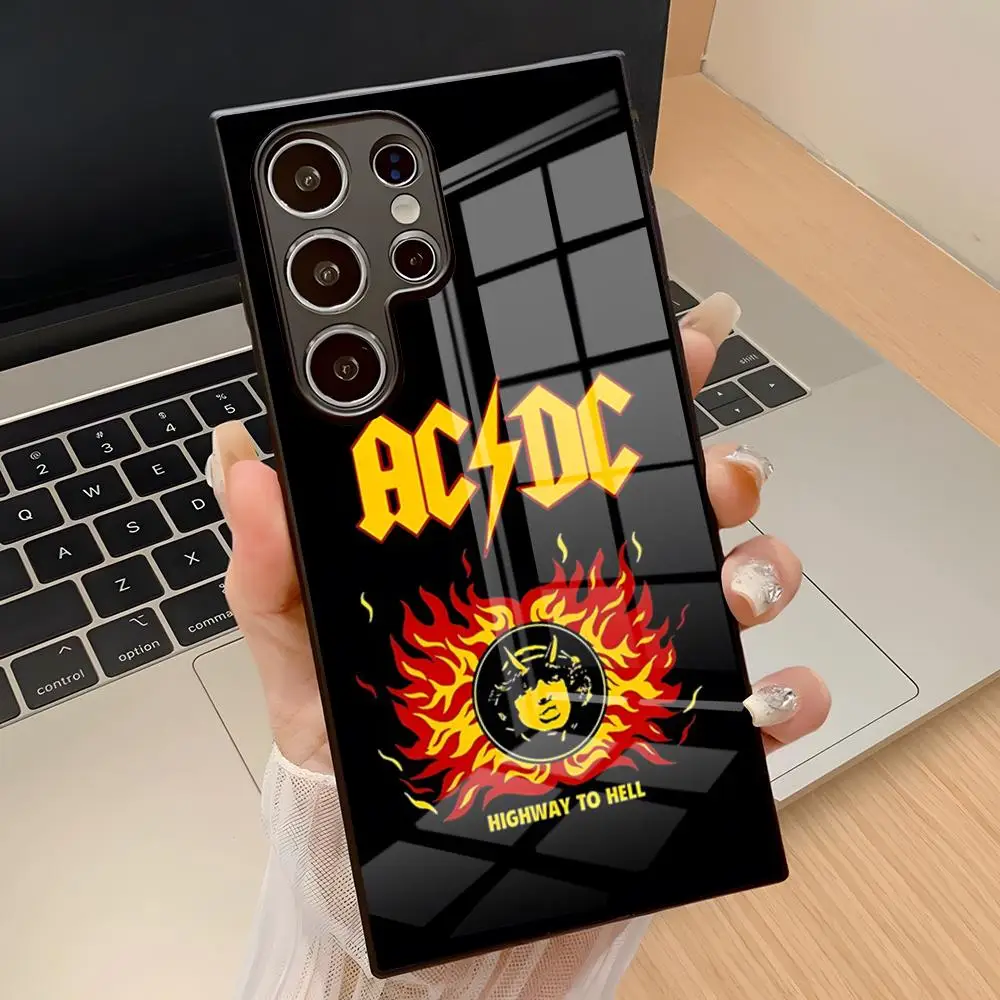 Classic And Cool A-Ac Dc Phone Case For S25 Ultra Samsung S24 Fe S22 S20 S23 21 Plus A54 A34 A53 A16 Glass Cover