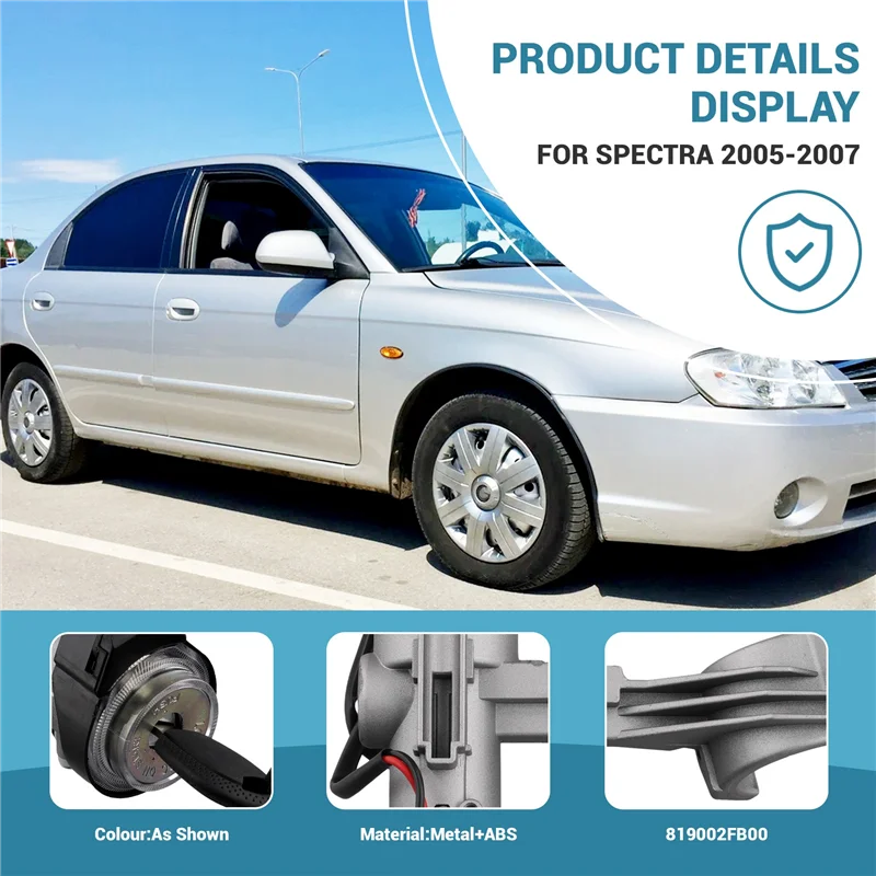 

ABNF!Car Ignition Switch Lock Barrel Cylinder With Keys 819002FB00 For Kia Spectra 2005-2007 Car Accessories