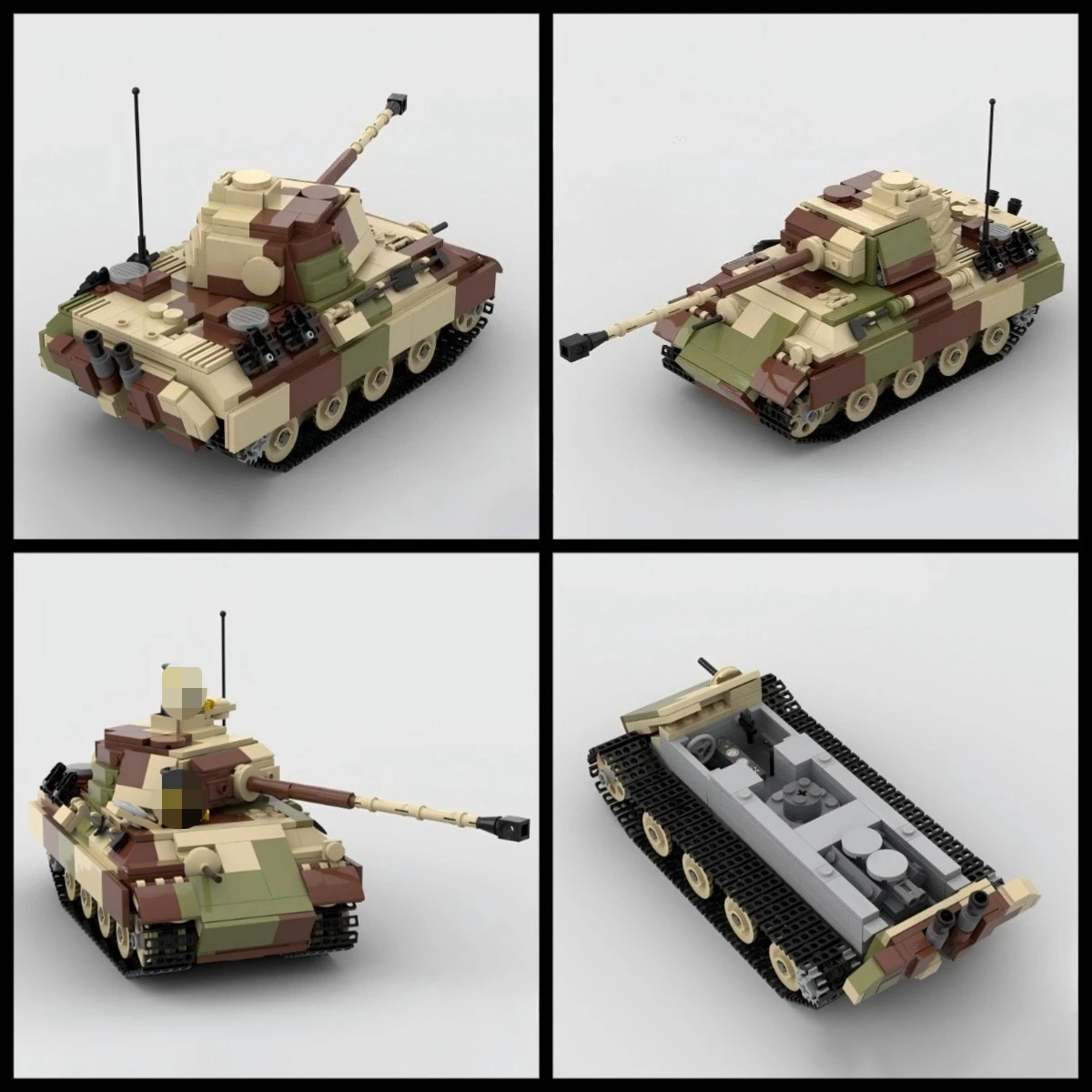 MOC Panther Assault Tank Military War Series Building Blocks Model Boys Puzzle Assembly Toys DIY Adult Birthday Gifts Ornament
