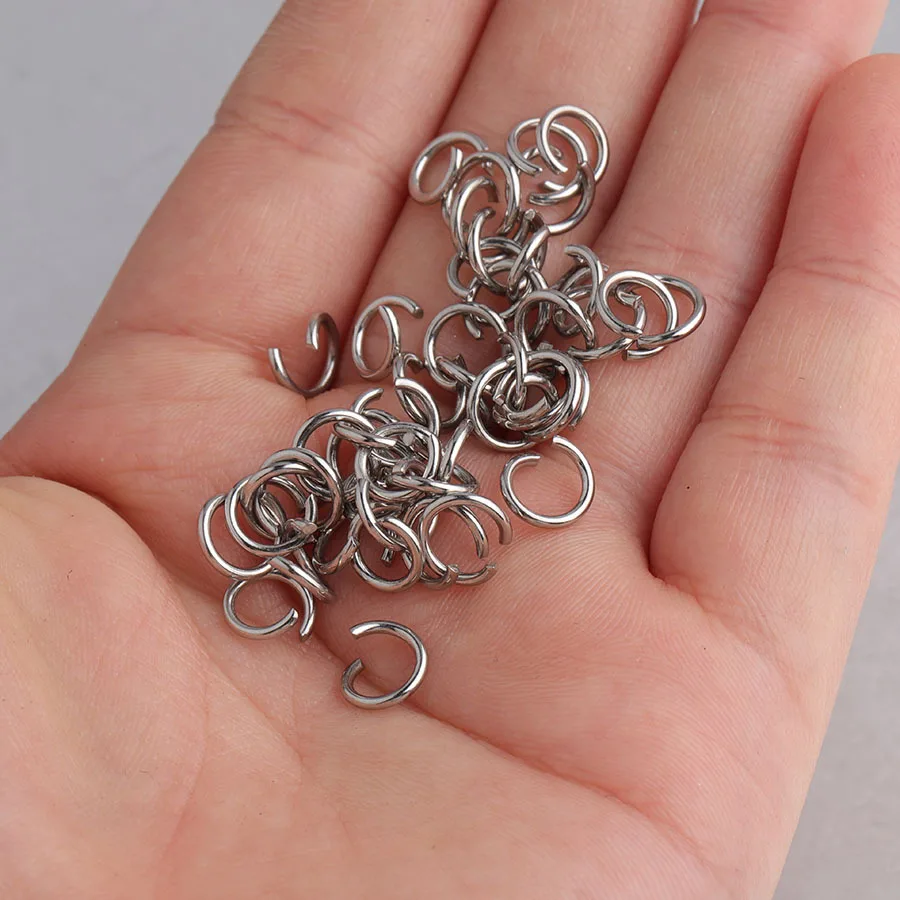 

Fnixtar Stainless Steel Open Jump Ring Components DIY Jewelry Making Supplies Opening Rings 3.5-10mm 100pcs/lot