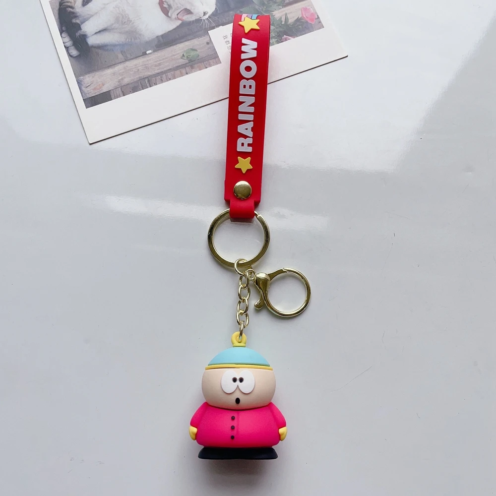 American Band South Parkes Keychain New Creative Kyle Broflovski Key Ring Couple Bag Ornament Cute Accessories Car Pendant Gift