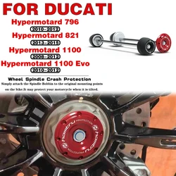 For DUCATI Hypermotard 796 / 1100 Evo 2010-2012 821 2013-2015 1100 2008-2012 Front Rear Wheel Spindle Crash Protection