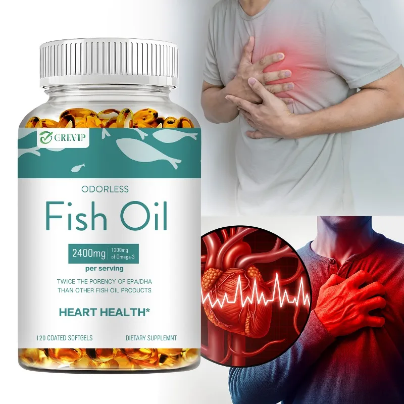 

Fish Oil Supplement - with EPA & DHA - Supports Heart and Brain Health Omega 3 Fatty Acids