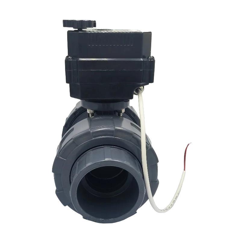 24v 120v 3/4 pulgadas 1 pulgada 2 pulgadas válvula de bola de cierre de agua automática motorizada eléctrica de Pvc para aislamiento