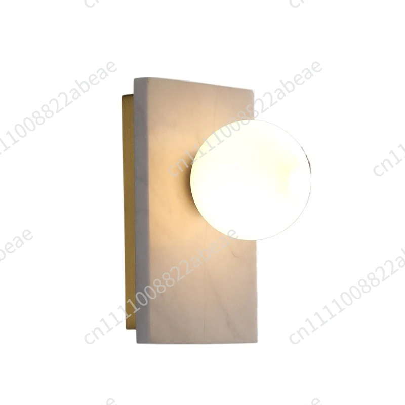Modern Marble Art Wall Lamp Library Hotel Aisle Creative Sconce Lamp Indoor Decor Porch Light Stair Wall Lamp For Parlor Bedroom