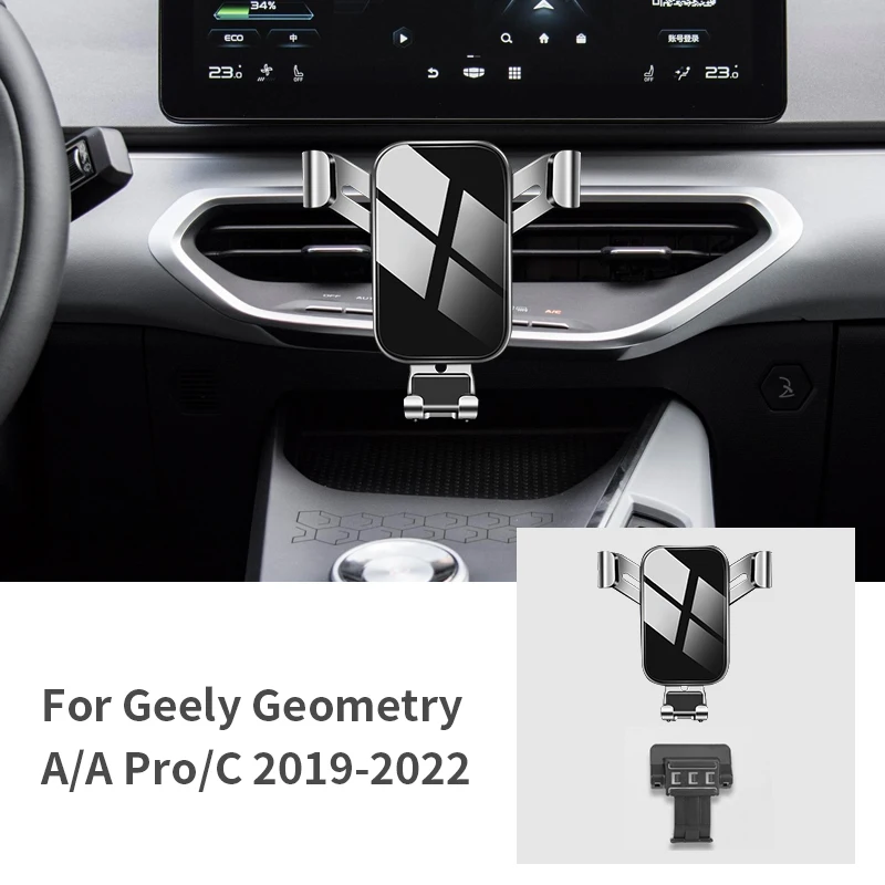 

Car Phone Holder For Geely Geometry A/C 19-22 Gravity Navigation Bracket GPS Stand Air Outlet Clip Rotatable Support Accessories