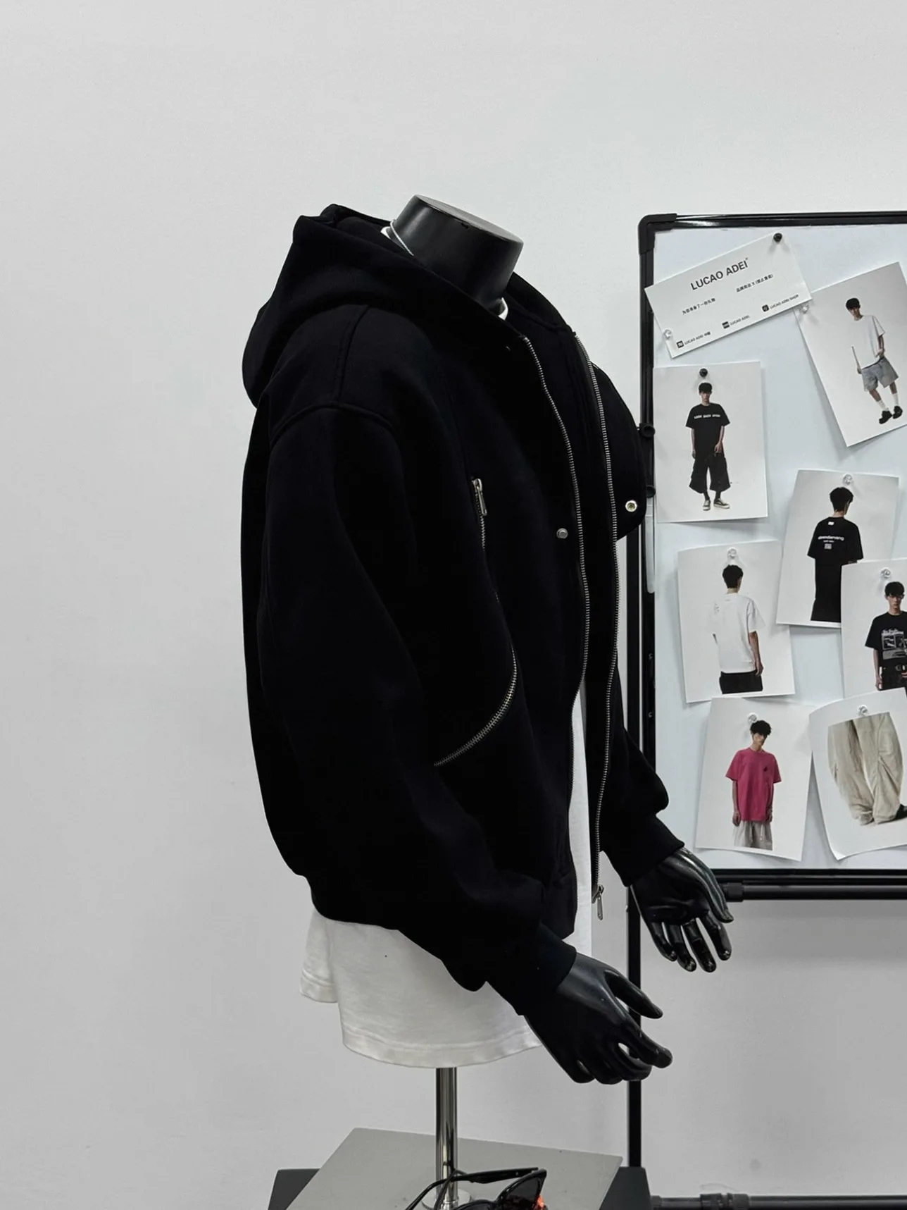 سترة بغطاء للرأس بتصميم سحاب للرجال فضفاضة كاجوال متعددة الاستخدامات للخريف والشتاء الأمريكية Sle Cleanfit ex Long Sve #5