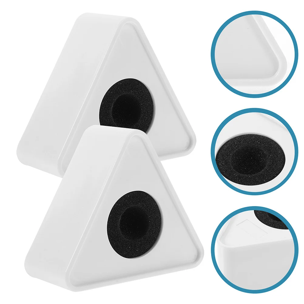 

3Pcs Triangle Mic Logo Flag Station Compact Lightweight Design Professional Microphone Parts Accessories for Various