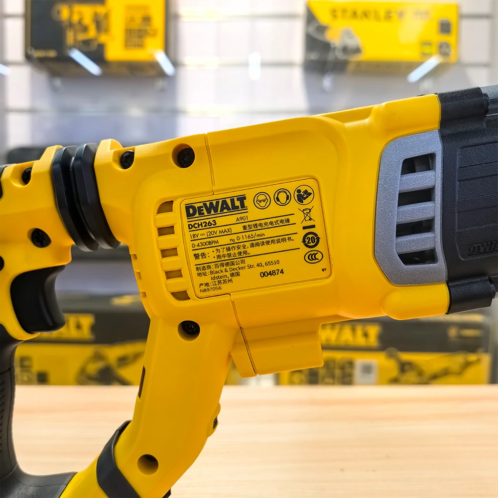 DEWALT 20V Fırçasız Akülü Çekiç Darbeli Matkap SDS PLUS D-Kolu Döner Çekiç DCH263 Çekiç Elektrikli El Aletleri