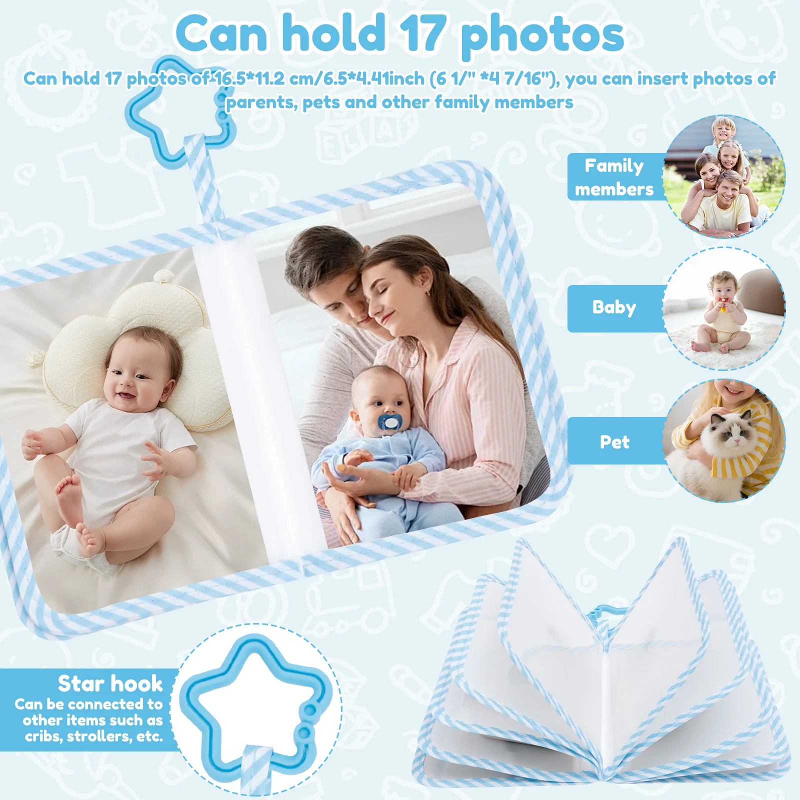 Fabric Memory album Soft Cloth Cartoon Baby Photo Family Memory Album Book DIY Photo Album Handmade Keepsake Kid Christmas Gift