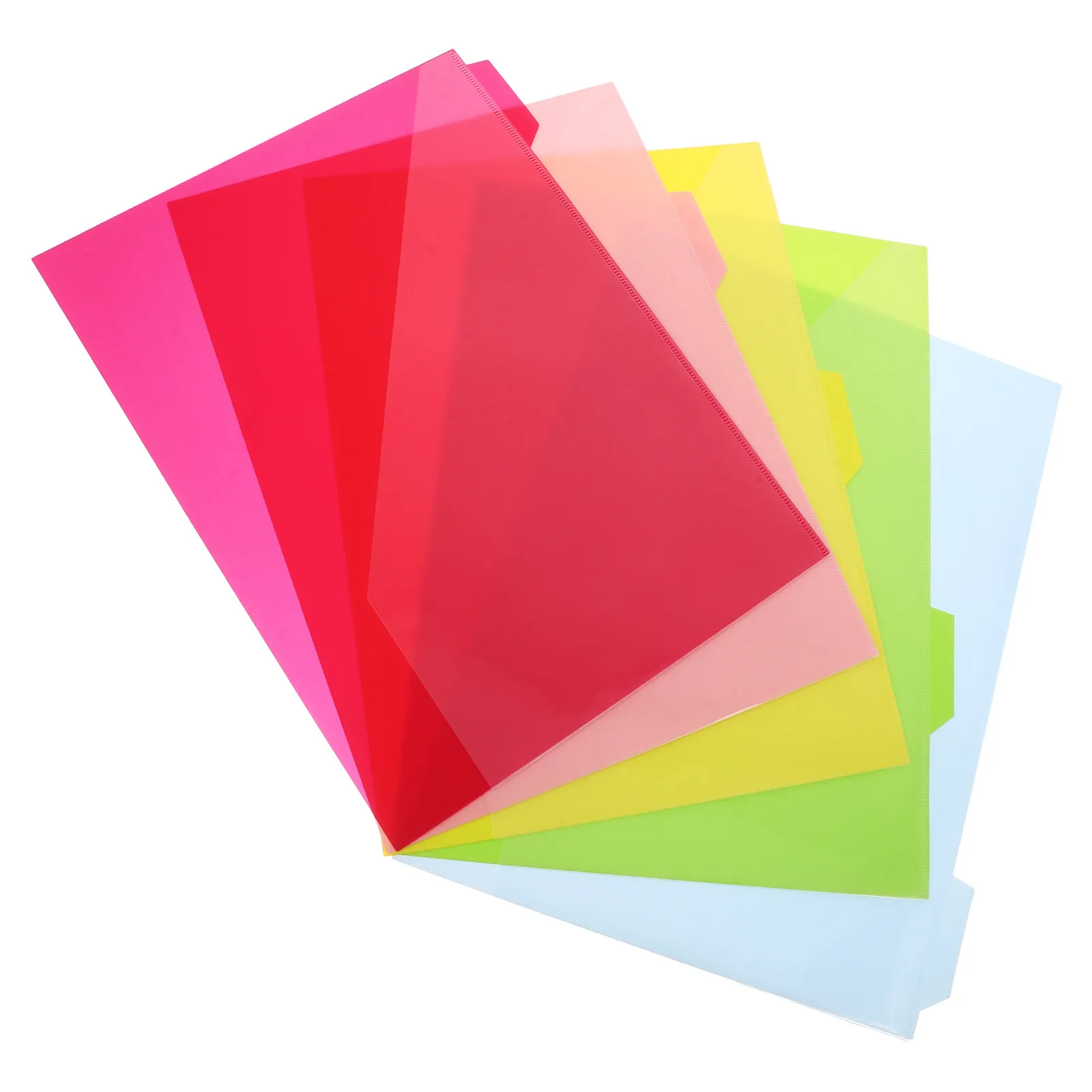 

5Pcs PP Document Folder with Pockets Tab Divider for Office School Use Binder Dividers with Index Pages Plastic File Organizer
