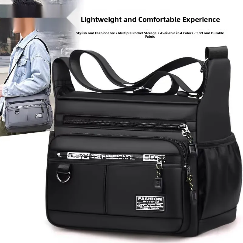 

Men's Large Capaci Casual Crossbody Bag Waterproof Wear-resistant Single oulder Bag for Busin Multi-ket Leisure