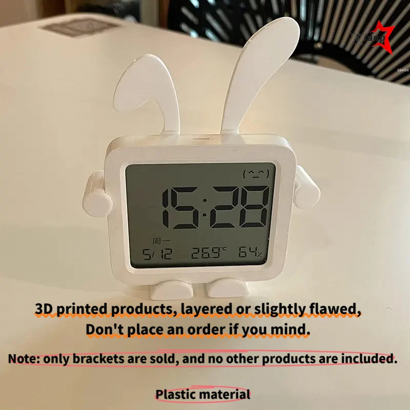 

Cute Big Rabbit Shaped Desktop Stand for Mijia Xiaomi Thermometer 3 Creative Lovely Temperature Humidity Meter Placement Holder