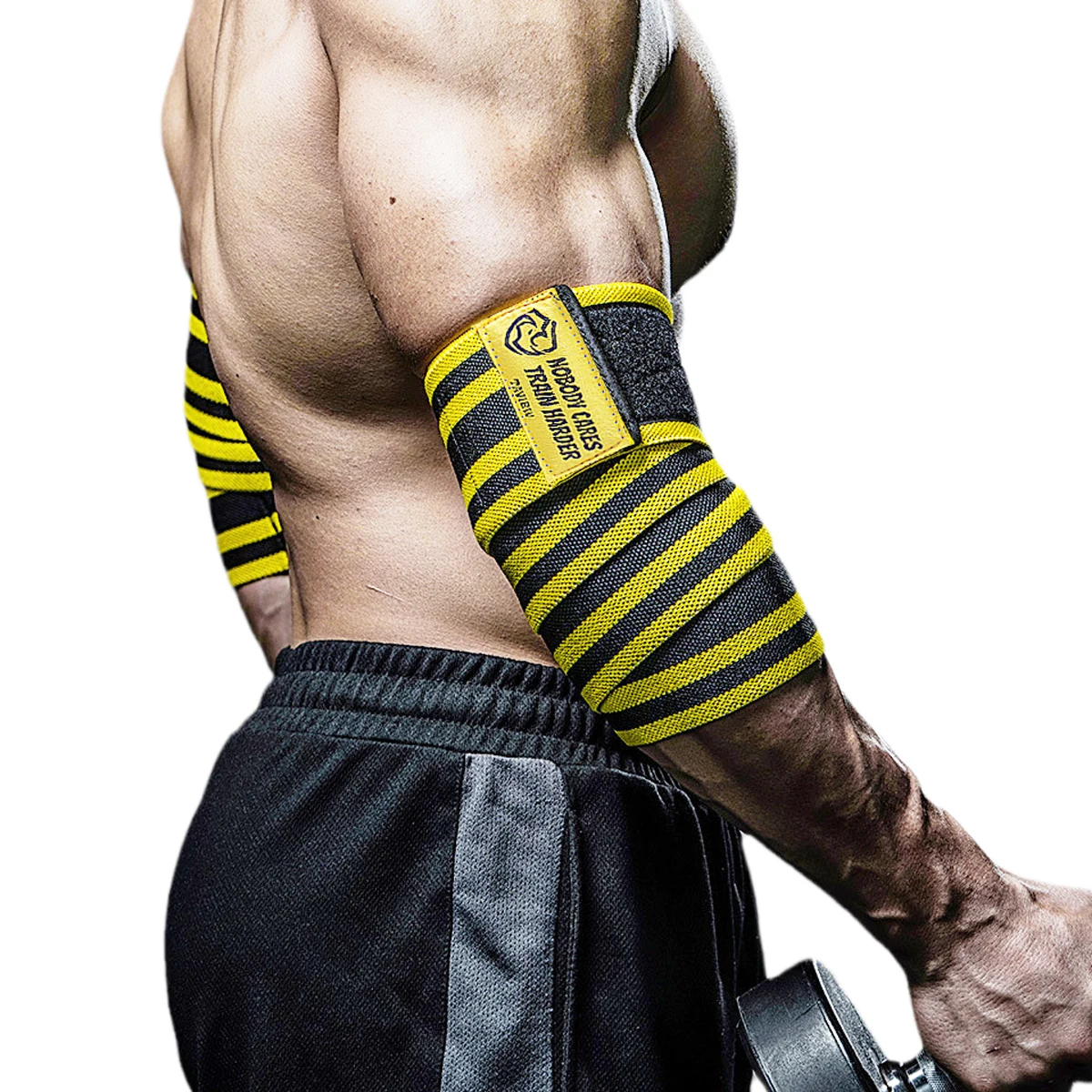 

Elbow Wraps for Weightlifting Workout Elbow Straps for Weight Lifting Bench Press Powerlifting Fitness and Gym