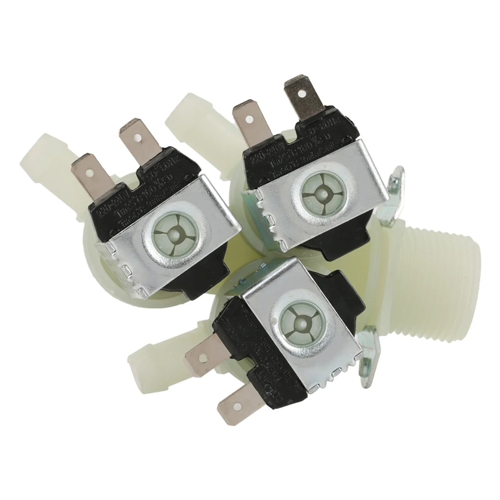 

3 Way Water Inlet Electric Solenoid Valve, N/C Normal Closed Electric Solenoid Valve AC 220V G3/4