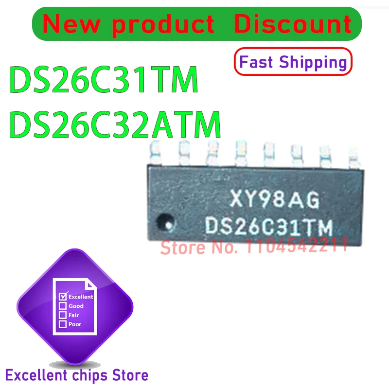 10pcs/lot DS26C32ATM DS26C32 DS26C31 DS26C31TM SOP16 100% Brand New Original