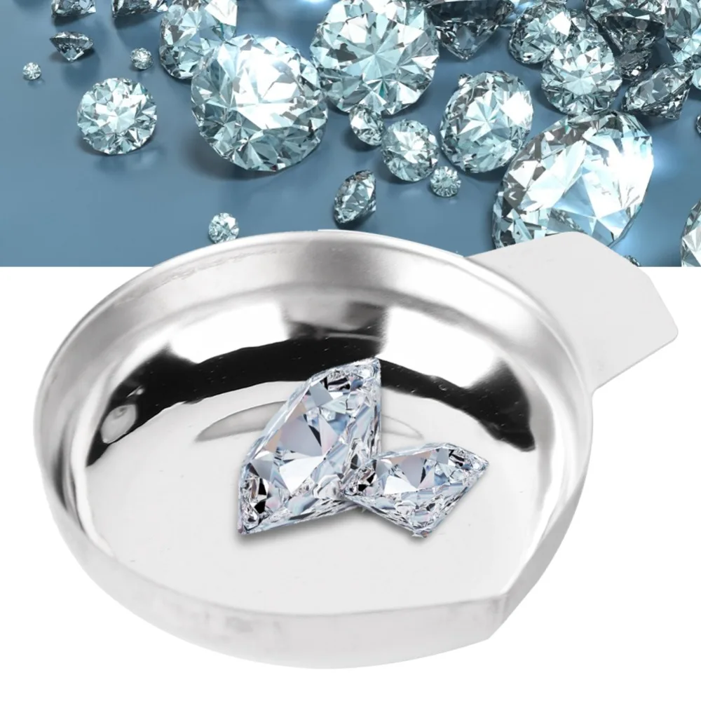 Exquisite Silver Digital Scale Pan Stainless Steel Height 1.6cm Jewelry Scale Pan Electronic Balance Tray Laboratory Use