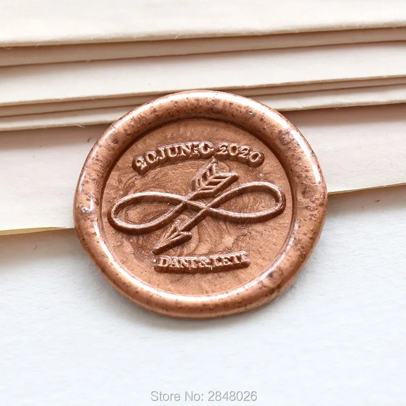 Custom Infinite sign Wax Seal Stamp, Arrow Seal Stamp Kit,wedding invitation seals,wedding gift,personalised wood wax stamp