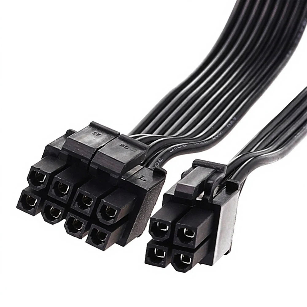 CPU 8 Pin Female to 4+4 Pin CPU and ATX 4 Pin Male 1 to 2 Power Adapter Cable for Motherboard CPU Power Supply PC DIY PSU