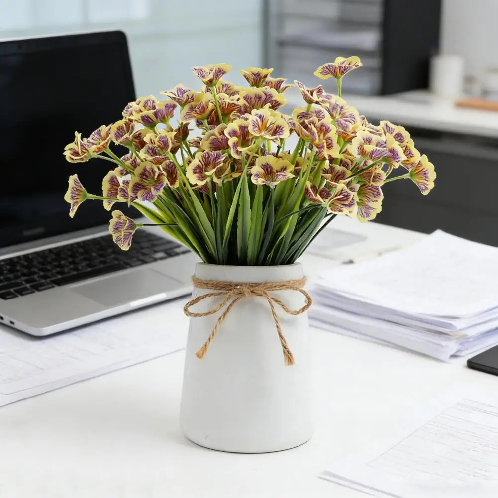 

Artificial Flowers Decor Artificial Long Stem Fake Flower Realistic Faux Bloom Branch Wedding Party Table Centerpiece for Home