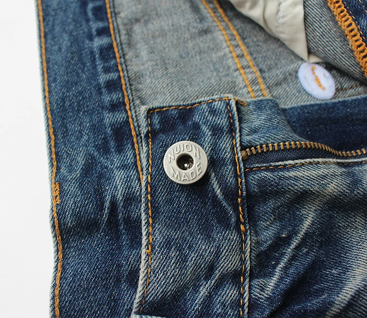 กางเกงยีนส์เดนิมทรงหลวมสไตล์อเมริกันเรโทรสำหรับผู้ชาย - กางเกงลำลองทรงตรงหลวมแบบยีนส์ขาดๆ สีสเปรย์พ่นลาย ลุคย้อนยุค สำหรับฤดูใบไม้ร่วง/ฤดูหนาว