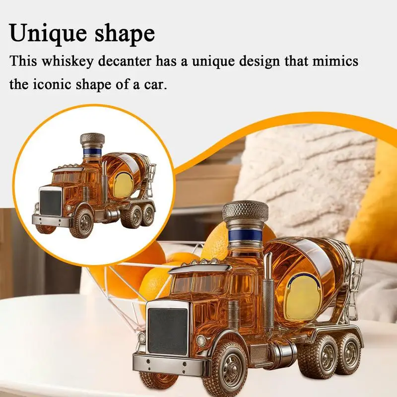 

Whiskey Bottle Commemorative Liquor Glass Decanter Car Shape Liquor Container Decorative Alcohol Decanter For Clubs Hotels