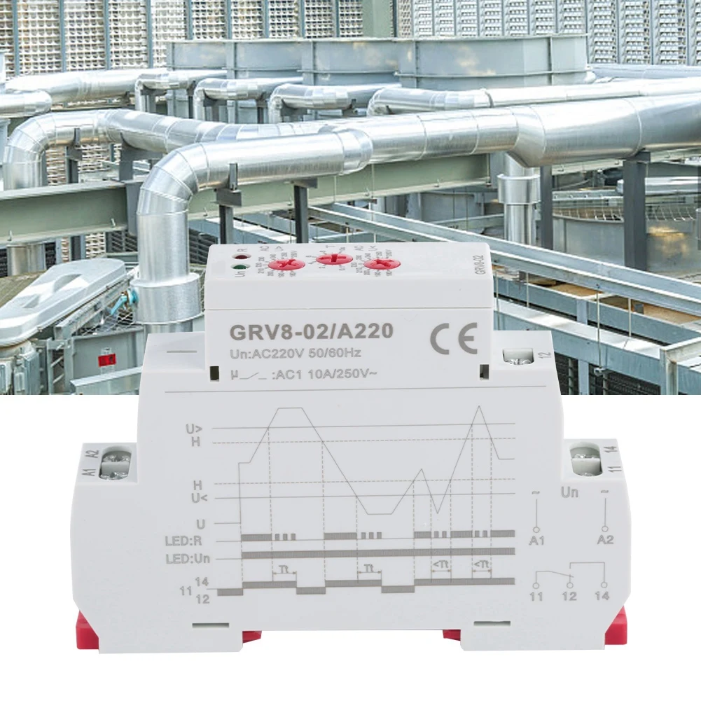 

GRV8‑02 Single Phase Voltage Control Monitoring Relay Over Voltage Monitoring Relay Relay Voltage Monitoring Relay