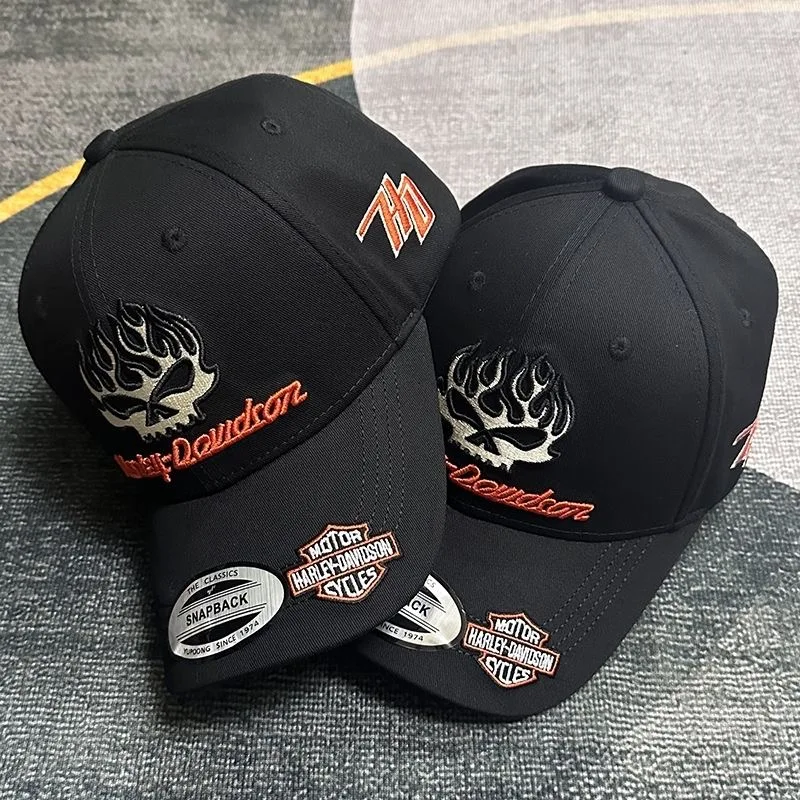 Embroidered Hiphop Harley- Baseball Caps Snapback Trucker Hats Outdoor Davidson- Sports Sun Protection Adjustable for Men Women