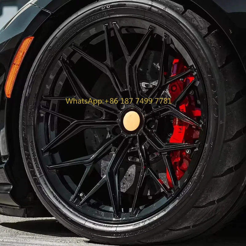 

Черные кованые диски из алюминиевого сплава 18-24 дюйма для спортивных автомобилей и люксовых седанов