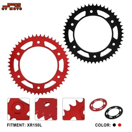 CNC Rear Sprocket Chain 49T For Honda XR150 Motorcycles Accessories 6061 Aluminum Motocross Dirt Pit Bike Off-Road Vehicle