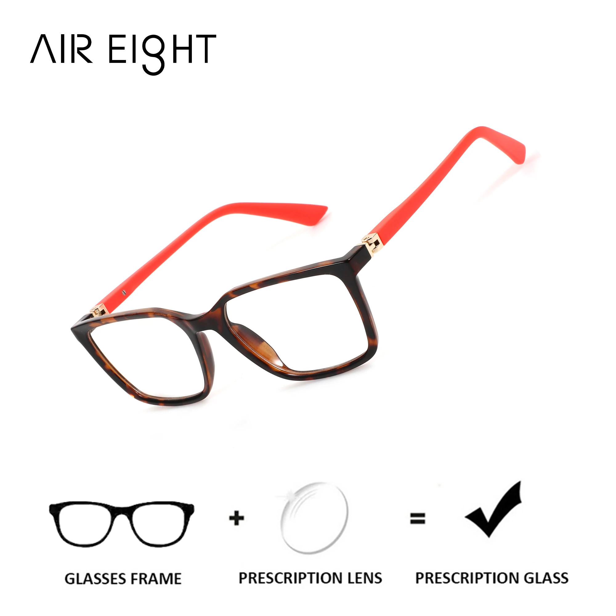AIREIGHT XS Size Rectangle Myopia Glasses with Prescription For Men High Quality Vision Progressive Eyeglasses for Sight